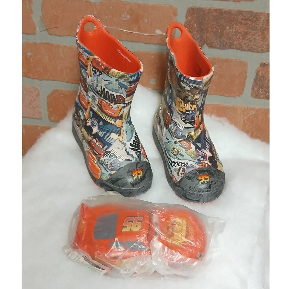 Disney Pixar Cars McQueen & Mater CROCS rubber boots Youth 06 #204125